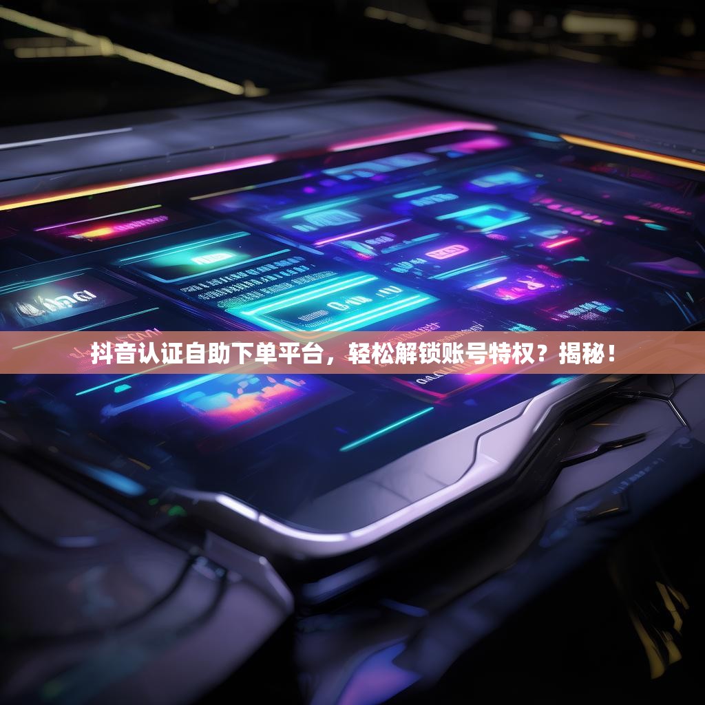 抖音认证自助下单平台，轻松解锁账号特权？揭秘！
