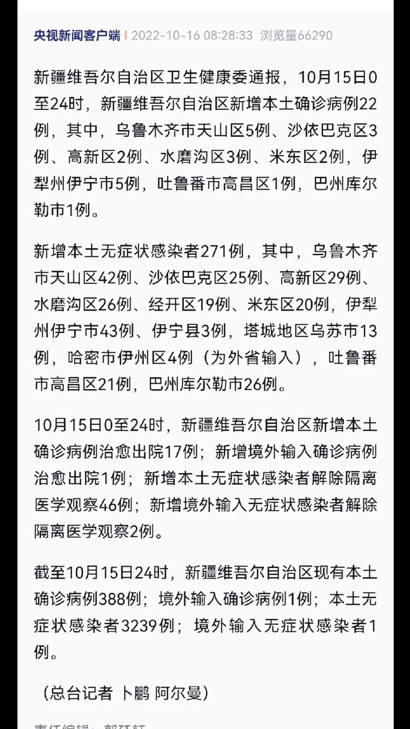 新疆昨日新增20例疫情人数情况