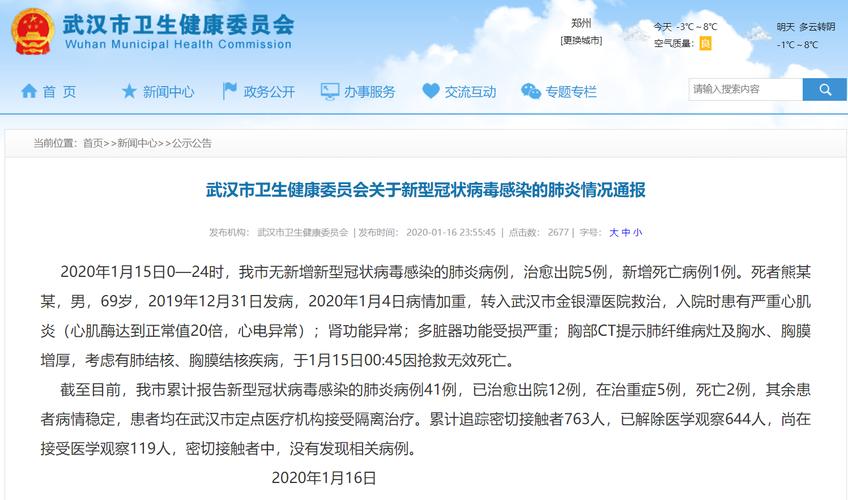 武汉新增确诊病例身份曝光 系医生/确诊病人