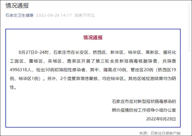 石家庄疫情开始时间查询：几号开始的及具体日期