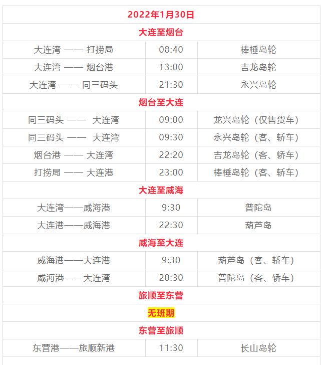 大连到烟台船票多少钱？船票时刻表查询最新
